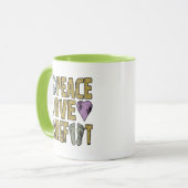 Peace Love Bigfoot Mok (Voorkant links)