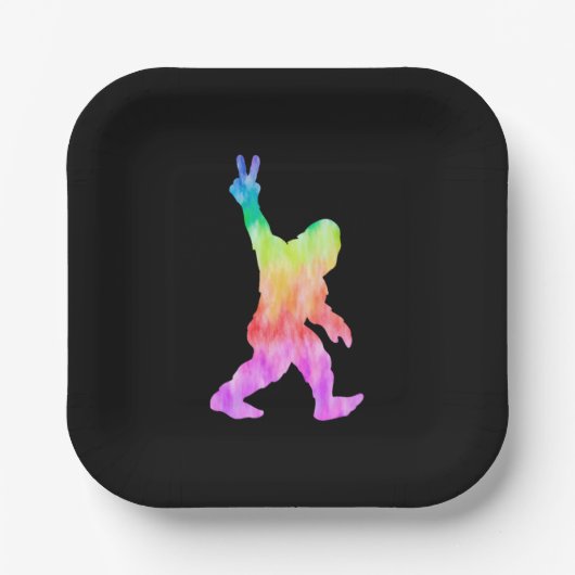 Peace Love Bigfoot Papieren Bordje (Voorkant)