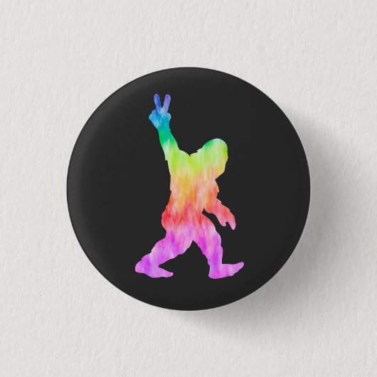 Peace Love Bigfoot Ronde Button 3,2 Cm (Voorkant)