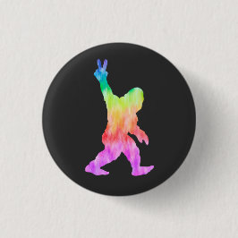 Peace Love Bigfoot Ronde Button 3,2 Cm