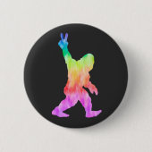 Peace Love Bigfoot Ronde Button 5,7 Cm (Voorkant)