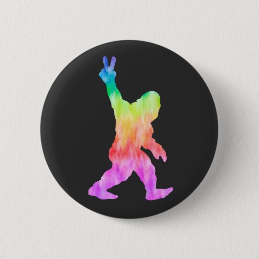 Peace Love Bigfoot Ronde Button 5,7 Cm (Voorkant)