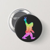 Peace Love Bigfoot Ronde Button 5,7 Cm (Voorkant /achterkant)
