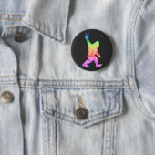 Peace Love Bigfoot Ronde Button 5,7 Cm (In situ)