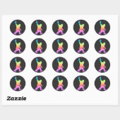 Peace Love Bigfoot Ronde Sticker (Vel)