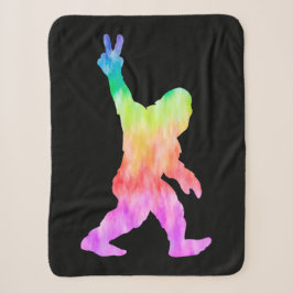 Peace Love Bigfoot Sherpa Deken