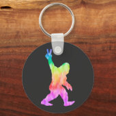 Peace Love Bigfoot Sleutelhanger (Voorkant)