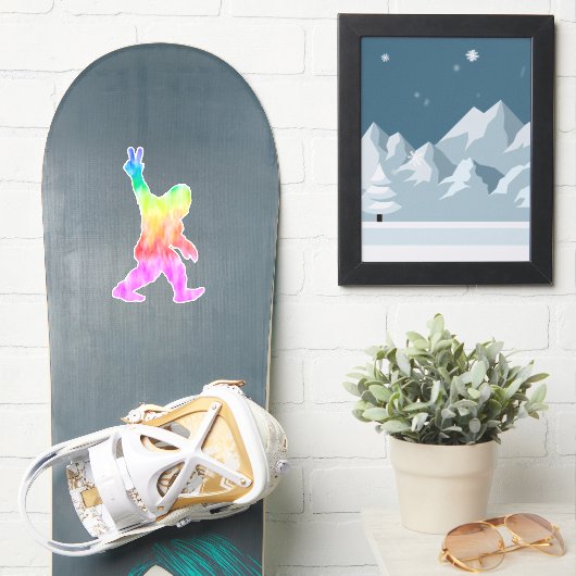 Peace Love Bigfoot Sticker (Snowboard)