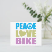 Peace Love Bike Briefkaart (Staand voorkant)