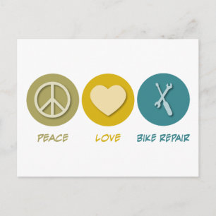 Peace Love Bike Repair Briefkaart