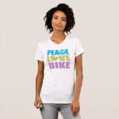 Peace Love Bike T-shirt (Voorkant volledig)