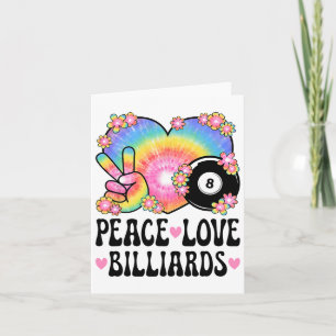 Peace Love Biljart Lover 60s 70s Hippie Outfit B Kaart