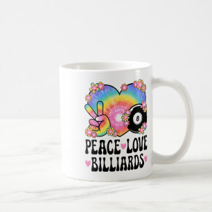 Peace Love Biljart Lover 60s 70s Hippie Outfit B Koffiemok