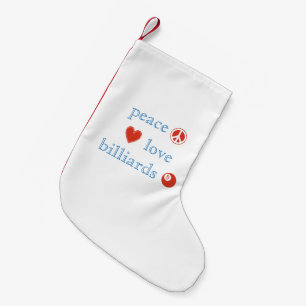 Peace Love Billiards Kleine Kerstsok