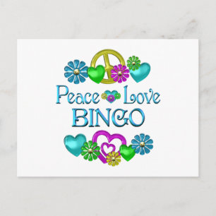 Peace Love Bingo Briefkaart
