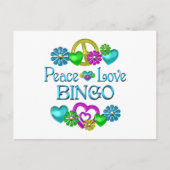 Peace Love Bingo Briefkaart (Voorkant)