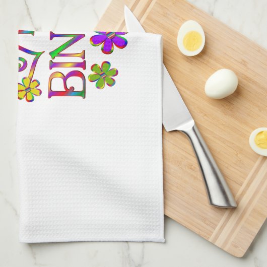 Peace Love Bingo Theedoek (Quarter Fold)