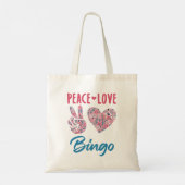 Peace Love Bingo Tote Bag (Achterkant)