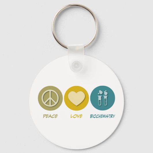 Peace Love Biochemie Sleutelhanger (Voorkant)