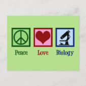 Peace Love Biology Briefkaart (Voorkant)