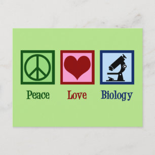Peace Love Biology Briefkaart