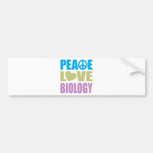Peace Love Biology Bumpersticker