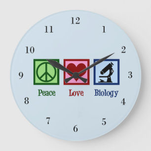 Peace Love Biology Classroom Grote Klok