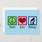 Peace Love Biology Feestdagenkaart (Voorkant / Achterkant)