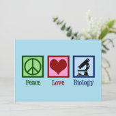 Peace Love Biology Feestdagenkaart (Staand voorkant)