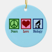 Peace Love Biology Keramisch Ornament (Voorkant)