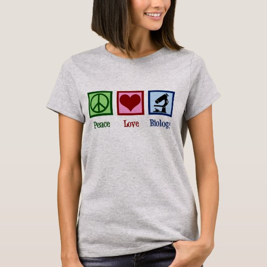 Peace Love Biology-kerst T-shirt (Voorkant)