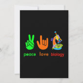 Peace Love Biology Microscope Painter Science Tea Feestdagenkaart (Voorkant)