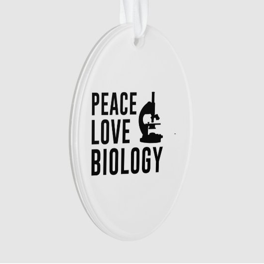 Peace Love Biology Ornament (voorkant)