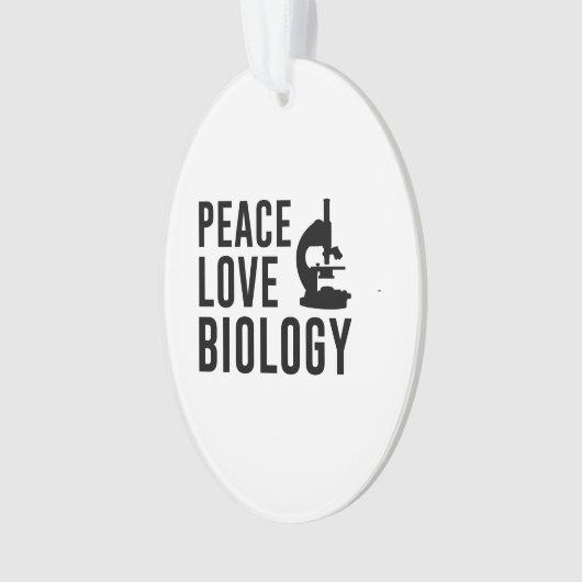 Peace Love Biology Ornament (voorkant)