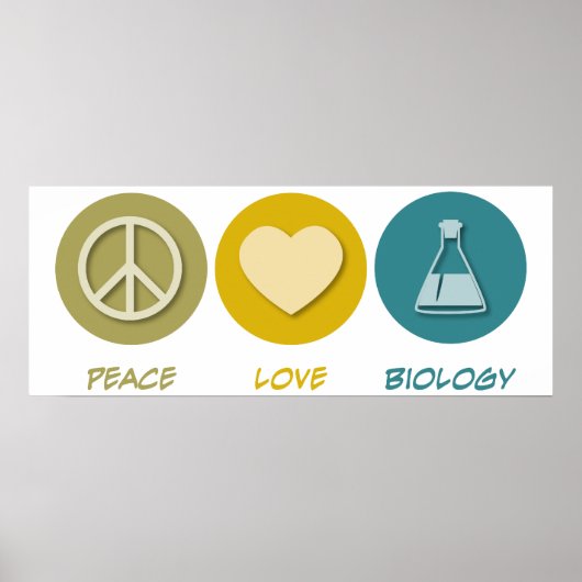 Peace Love Biology Poster (Voorkant)