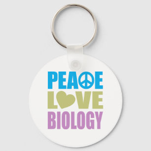 Peace Love Biology Sleutelhanger