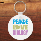 Peace Love Biology Sleutelhanger (Voorkant)