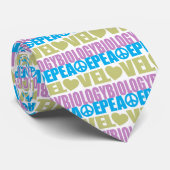 Peace Love Biology Stropdas (Opgerold)