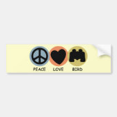 Peace Love Bird Bumpersticker (Voorkant)