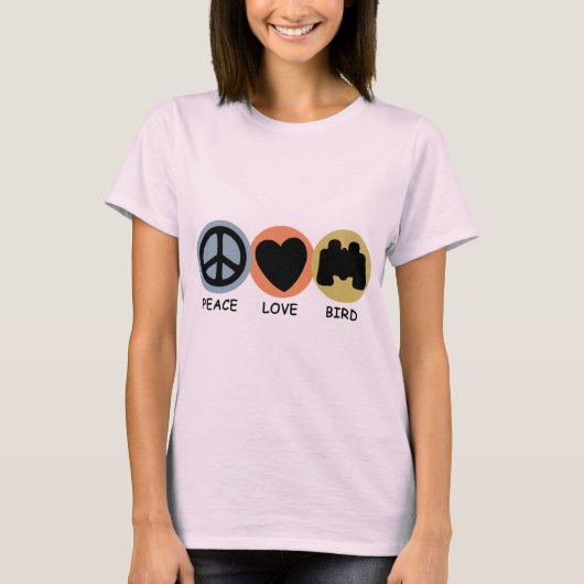 Peace Love Bird T-shirt (Voorkant)
