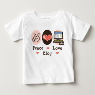 Peace Love Blog Baby Lange-hoes T-shirt