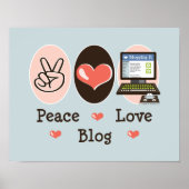 Peace Love Blog Poster (Voorkant)