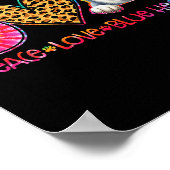 Peace Love Blue Heeler Tie Dye Dog Lover  Poster (Hoek)