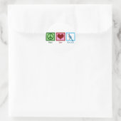 Peace Love Blue Jays Ronde Sticker (Tas)