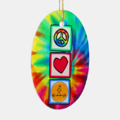 Peace, Love, Bodybuilding Keramisch Ornament (Rechts)