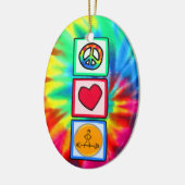 Peace, Love, Bodybuilding Keramisch Ornament (Links)
