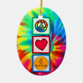 Peace, Love, Bodybuilding Keramisch Ornament (Voorkant)