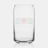 Peace Love Boekhouding Custom Accountant Bedrijf Blikvorm Glas (Achterkant)