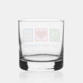 Peace Love Boekhouding Custom Accountant Bedrijf Whisky Glas (Achterkant)