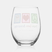 Peace Love Boekhouding Custom Accountant Bedrijf Wijnglas Zonder Voet (Achterkant)